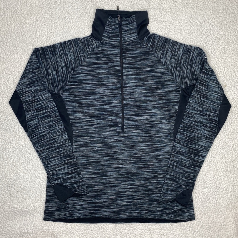Columbia Women's Black and Gray Sweater